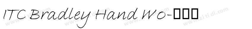 ITC Bradley Hand W0字体转换